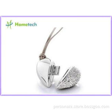 OEM Promotion Gift 4GB Crystal Heart USB Flash Drive with L